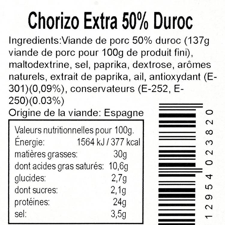Le Chorizo extra 50% Duroc - 3