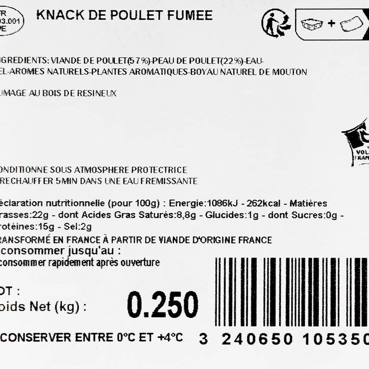 Les Knacks de poulet fumés - 2
