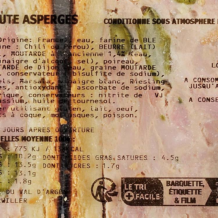 Le Pâté en croûte poulet et asperges - 2