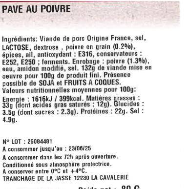 La Chiffonnade de pavé au poivre - 3