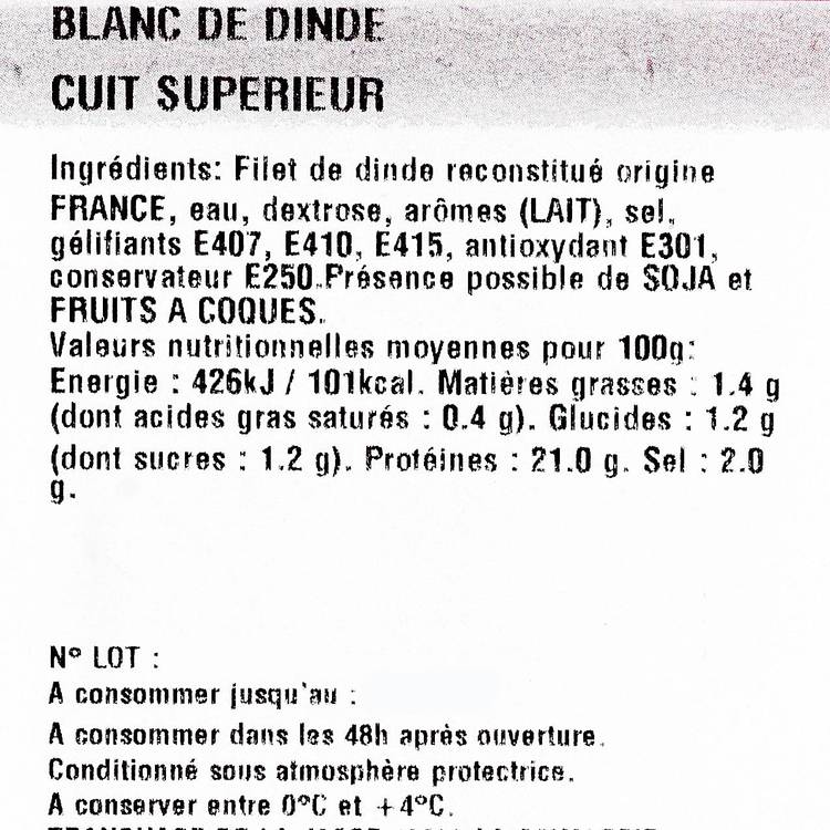 La Chiffonnade de blanc de dinde cuit supérieur - 3