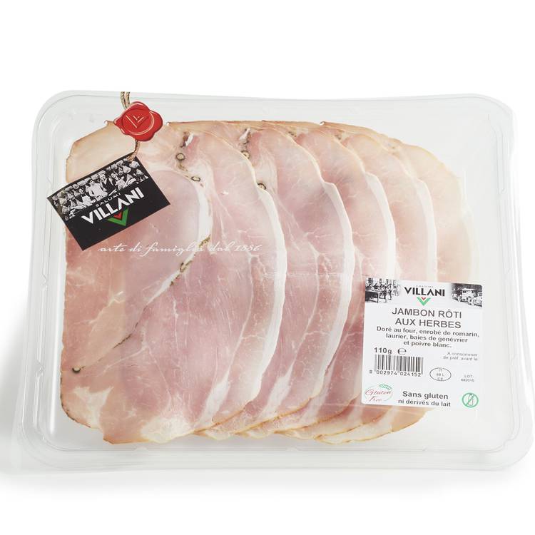 Le Jambon cuit rôti aux herbes 110g "Villani" - 2