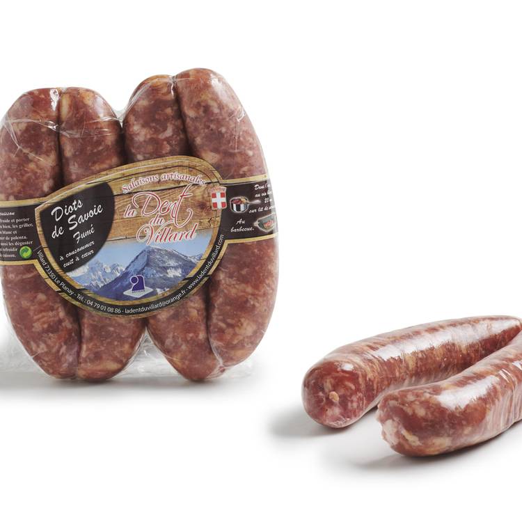 Les  Diots de Savoie pur porc fumés 4x100g "Salaisons la Dent du Villard" - 2