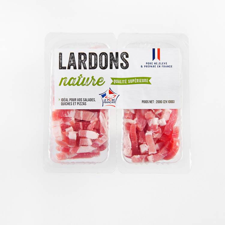 Les Lardons natures supérieurs VPF 2x100g "Aubret" - 2