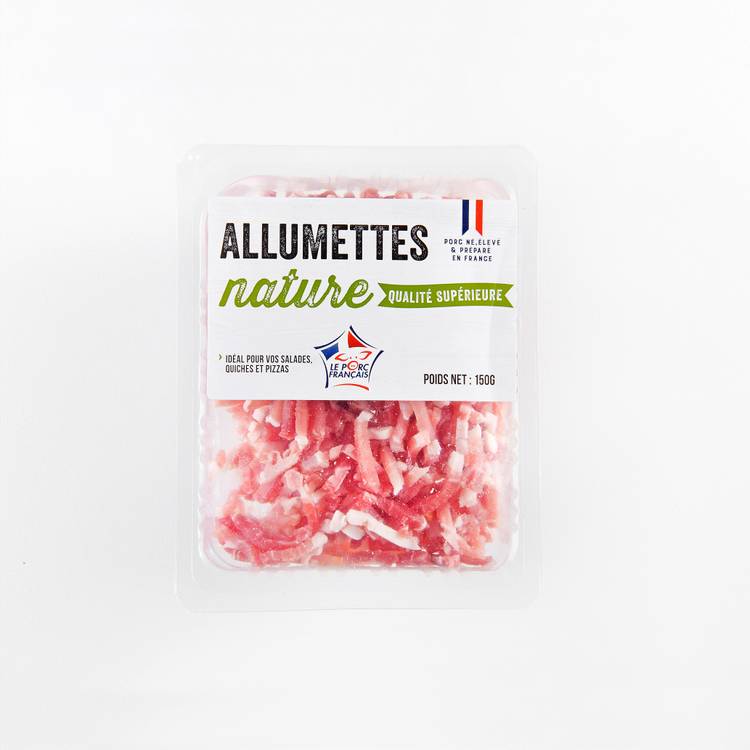 Les Allumettes de lardons fumés supérieurs VPF 2x100g "Aubret" - 2