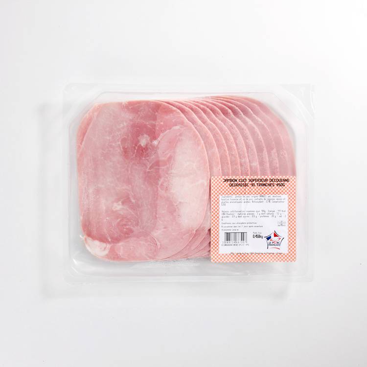 Le Jambon cuit supérieur dégraissé découenné x10 tranches 450g - 2