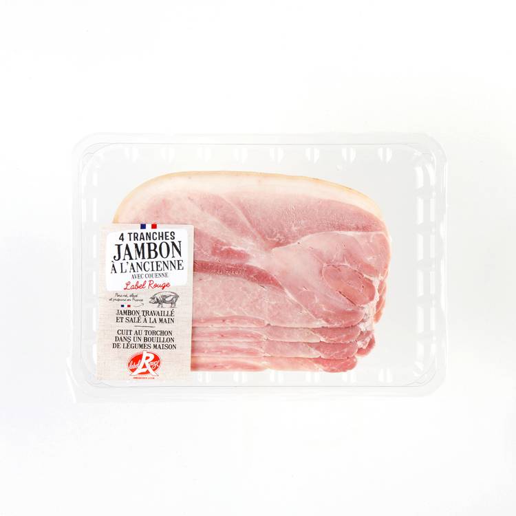 Le Jambon à l'ancienne sans sel nitrité x4 tranches Label Rouge 260g - 2