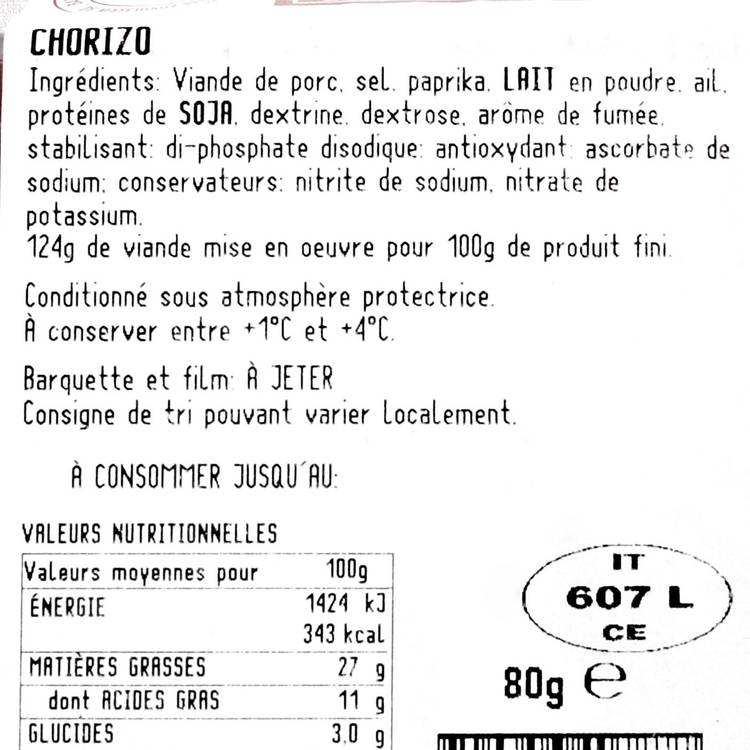 La Chiffonnade de chorizo - 80g - 3
