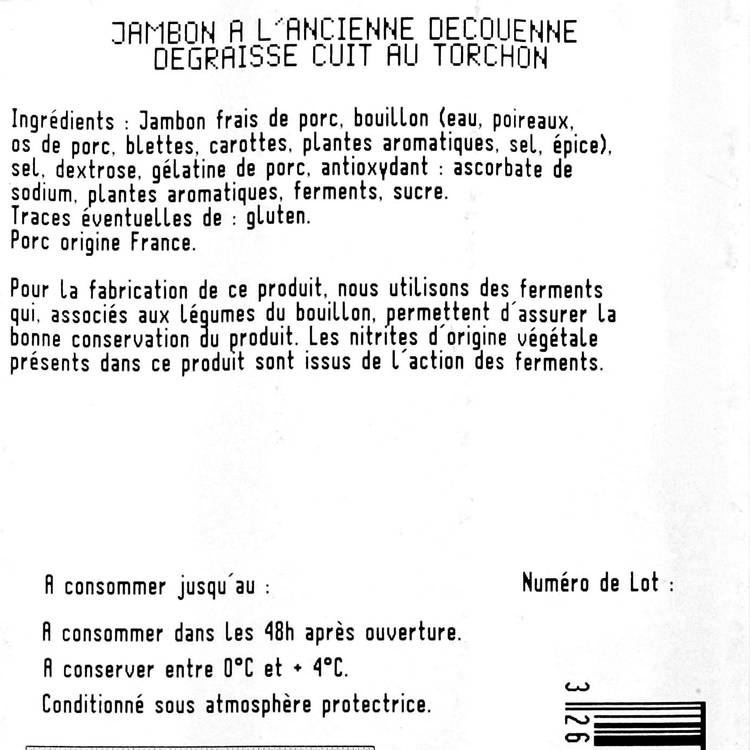 Le Jambon à l'ancienne x4 tranches 220g - 3