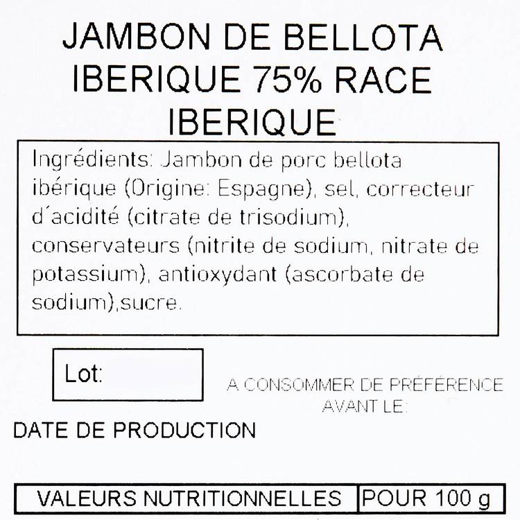 Le Jambon ibérique Bellota 75% Race Ibérique - 3
