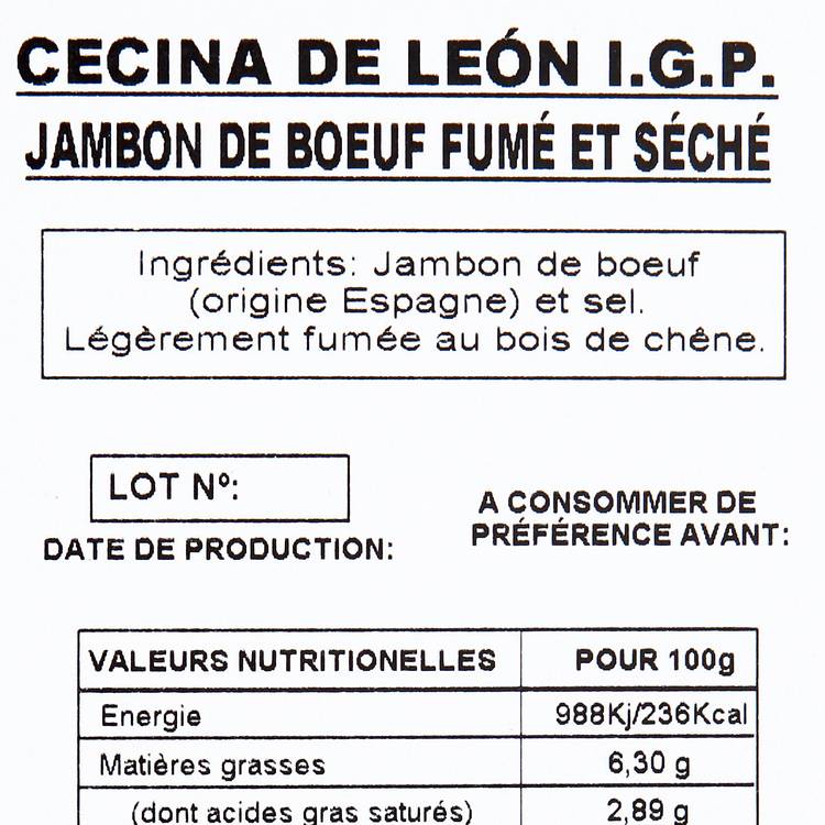 La Cecina Pur Boeuf IGP de Leon 12 mois 100G - 3