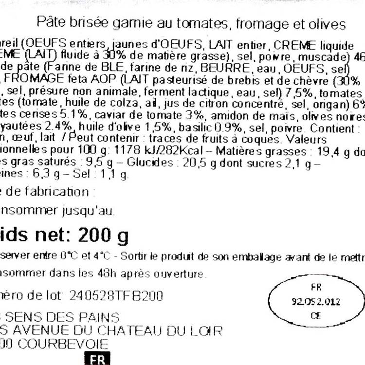 La Quiche tomate et olives - 3
