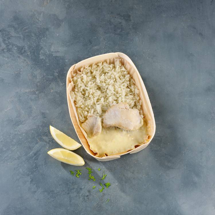 Le Dos de Lieu noir, riz basmati et sauce au beurre blanc