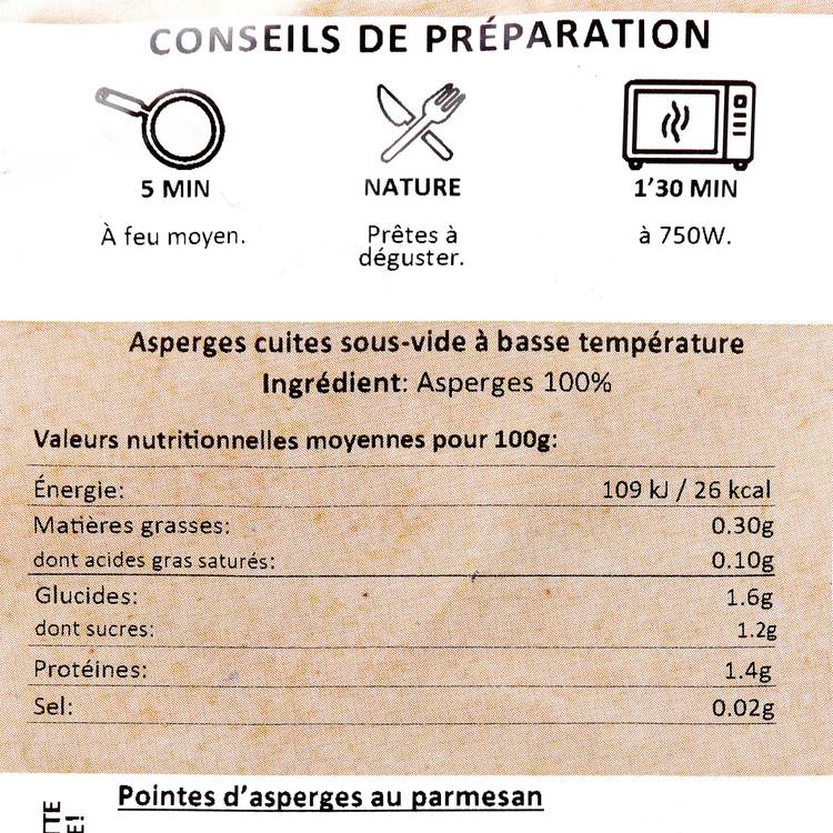 Les pointes d'asperges cuites à basse température - 3