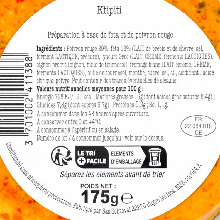 Le Tartinable à la grecque ktipiti - 2
