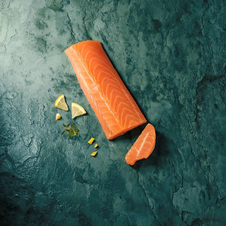 Le Cœur de saumon garni au fromage  et fines herbes