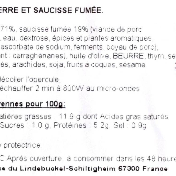 La Purée de pomme de terre et saucisse fumée - 3