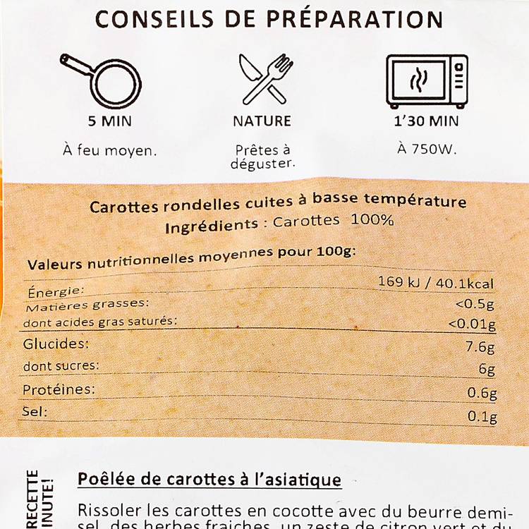 Les Carottes rondelles cuites à basse température - 2