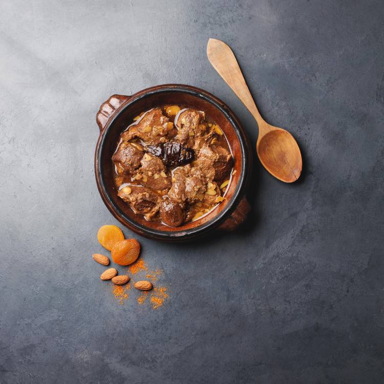 La Tajine d'agneau au miel et fruits secs cuit à basse température