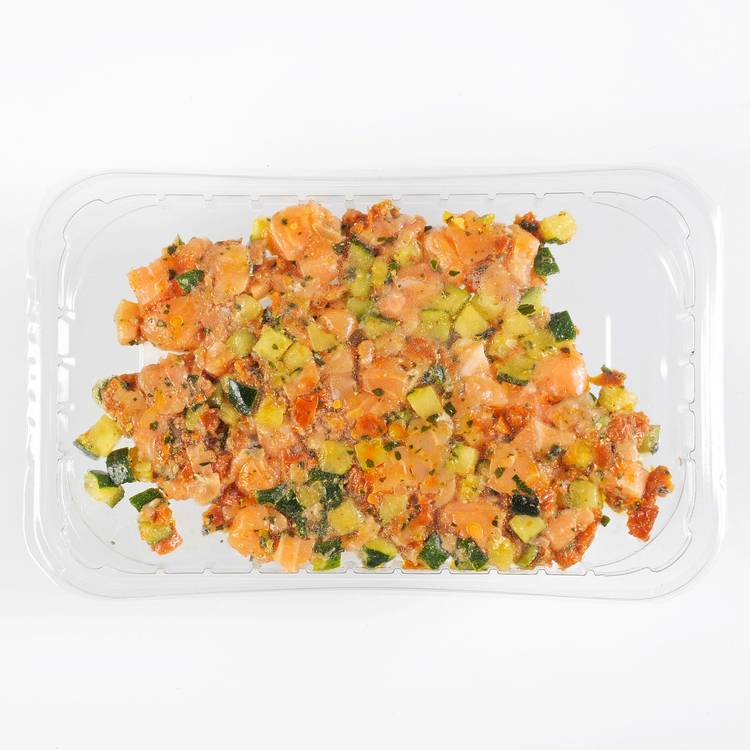 Le Tartare de  saumon avec courgettes et tomates séchées - 3