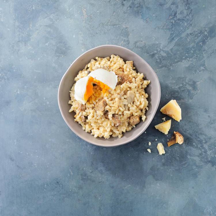 Le Risotto pleurote œuf mollet