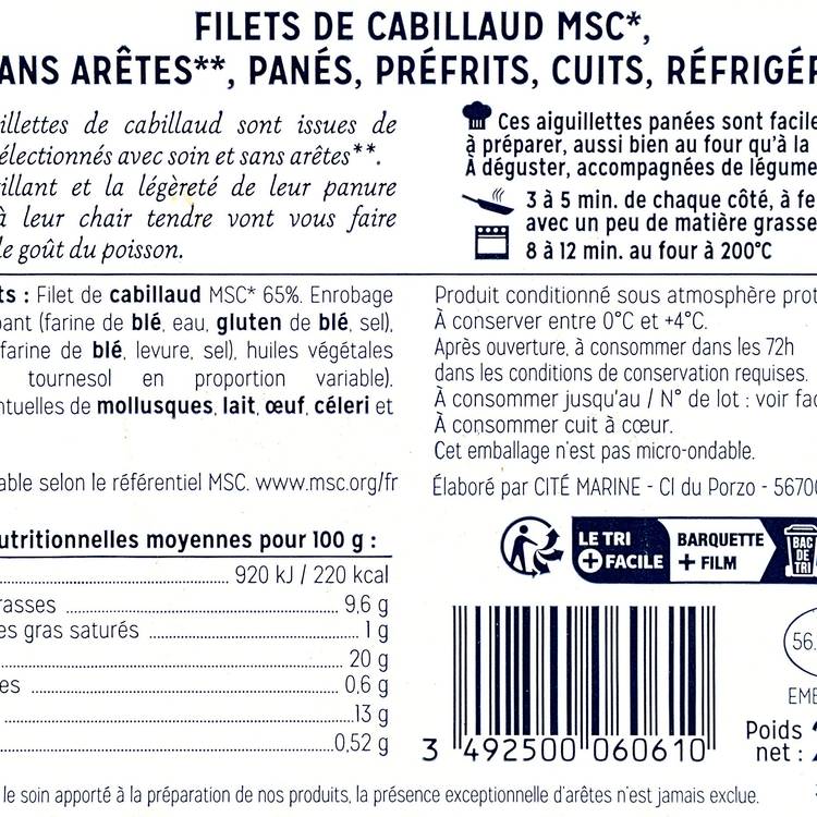 Les Aiguillettes de cabillaud panées - 2