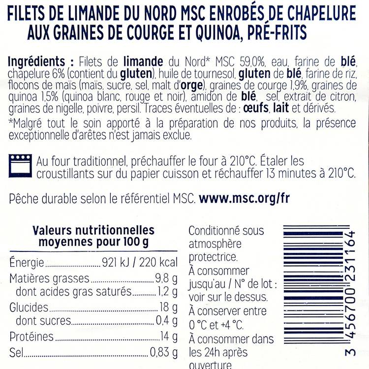 Les Croustillants de limande, quinoa & graines de courges - 3