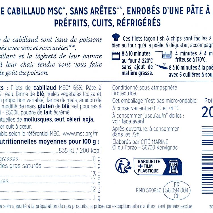 Les Filets de cabillaud fish & chips - 2