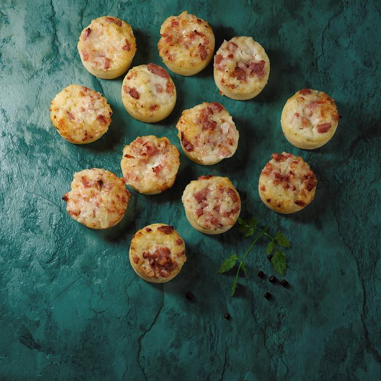 Les Mini muffins emmental lardon