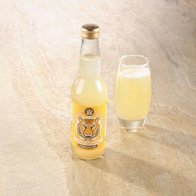 Le Kombucha citron  et gingembre BIO
