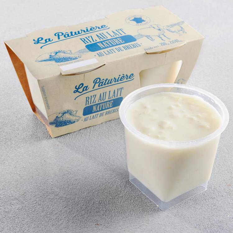 Les Riz au lait de brebis nature 2x140g "La Pâturière"