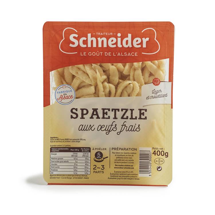 Les Späetzle aux oeufs frais 400g "Schneider" - 2