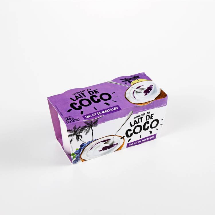 Les Desserts au lait de coco myrtille 2x120g - 2