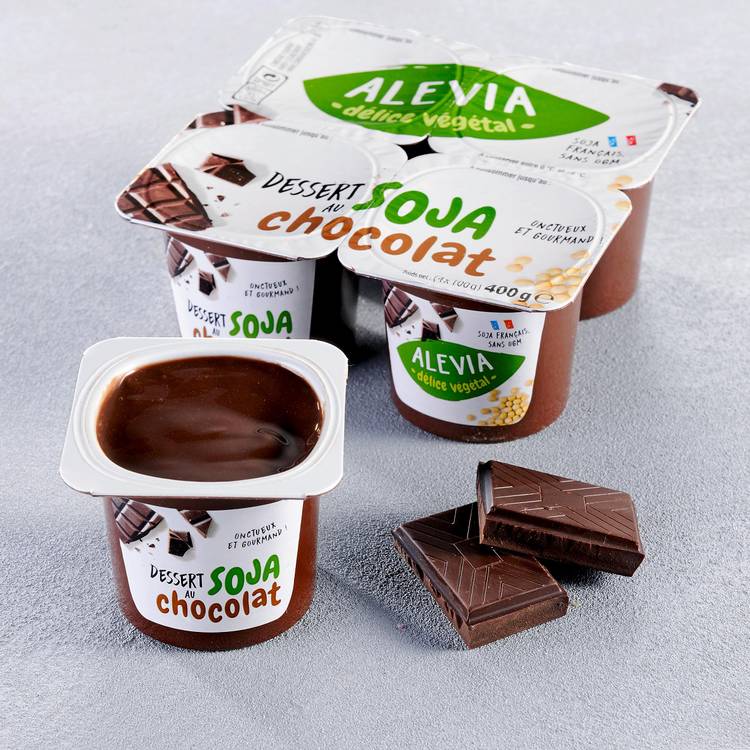 Le Yaourt de soja chocolat 4x100g "Alevia" - 1