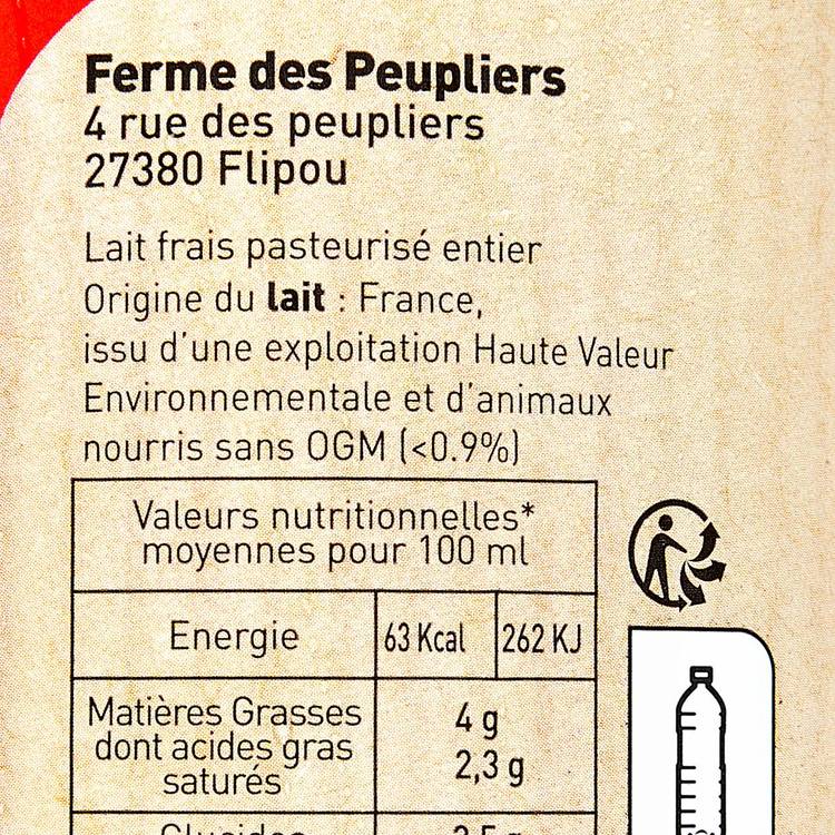 Le Lait frais entier fermier "La Ferme des Peupliers" - 3