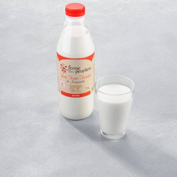 Le Lait frais entier fermier "La Ferme des Peupliers"