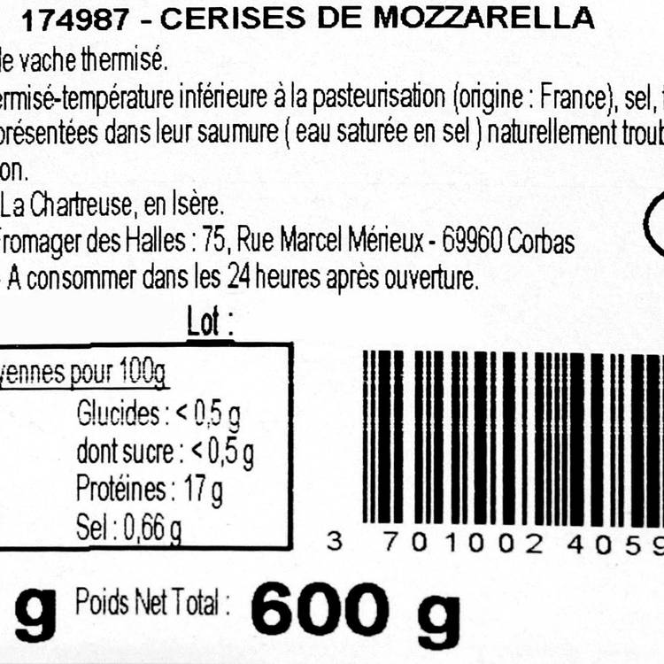 Les Cerises de mozzarella 300g - 3