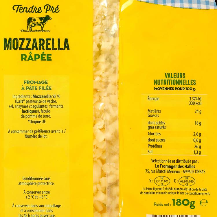 La Mozzarella râpée "Tendre Pré" - 180g - 3