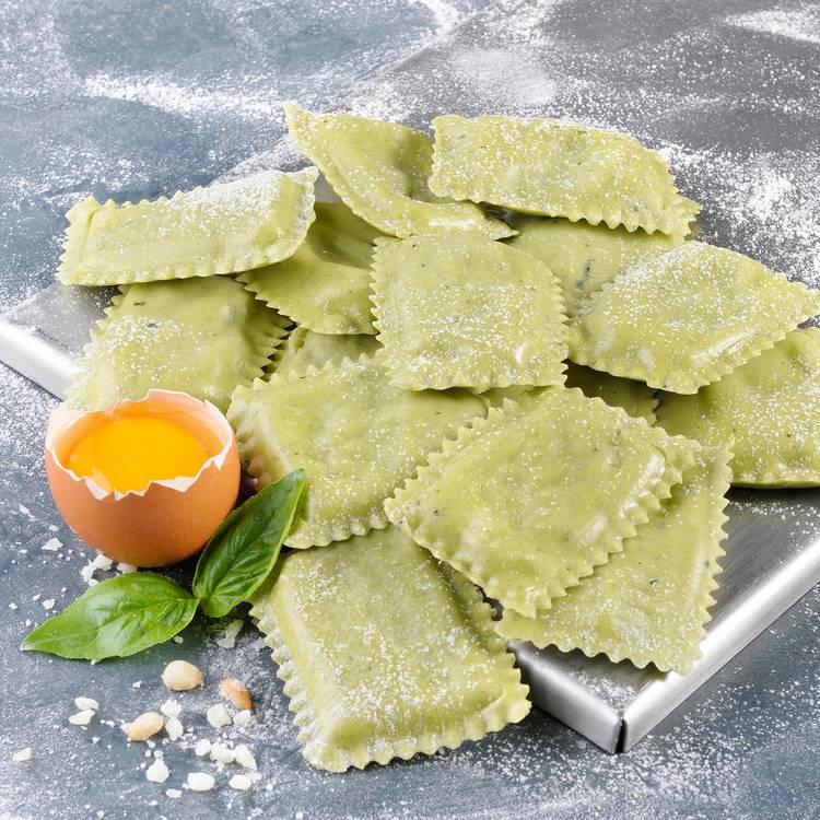 Les Ravioli au pesto épinards
