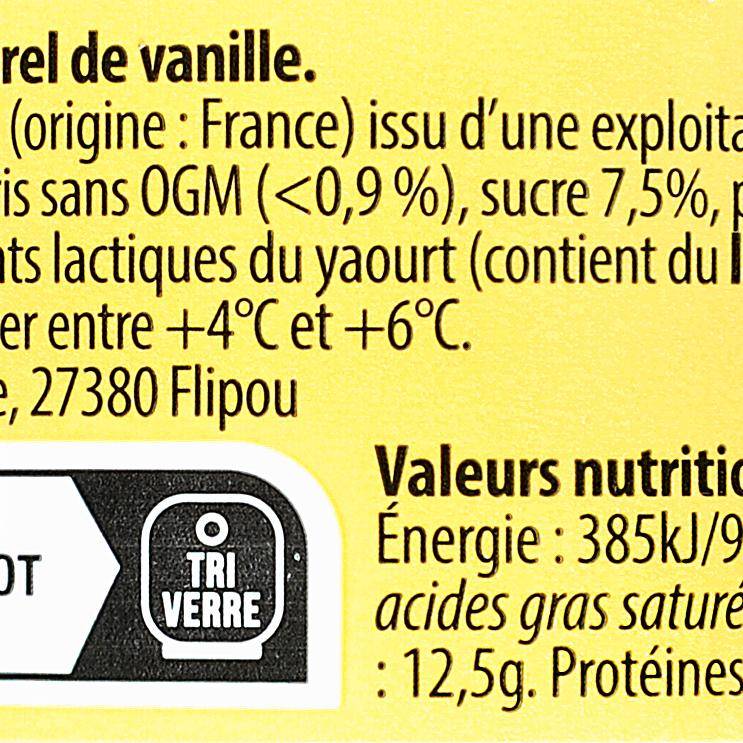 Le Yaourt brassé vanille  "La Ferme des Peupliers" - 2