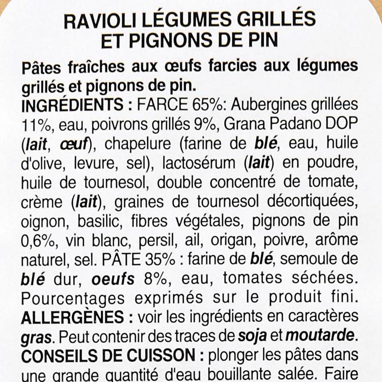 Les Ravioli légumes grillés et pignons de pin - 3