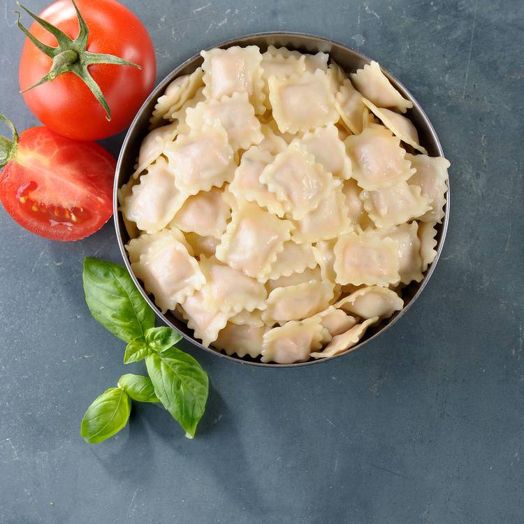 Les Ravioles à poêler tomate et  fromage frais - 1