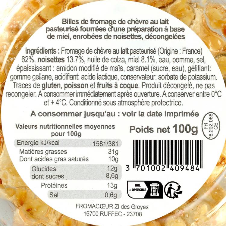 Les Billes de chèvre cœur de miel et noisette - 4