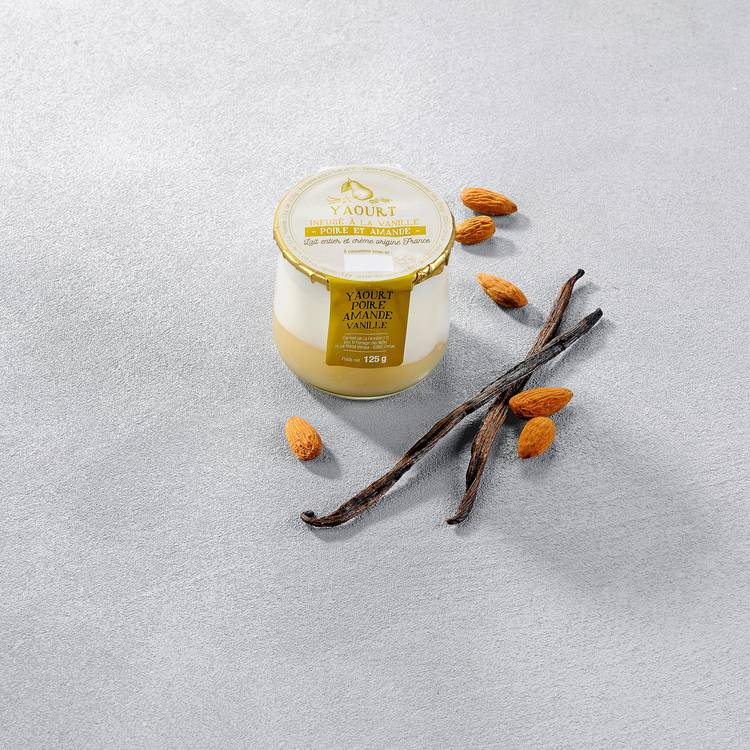 Le Yaourt à la vanille, poire et amande