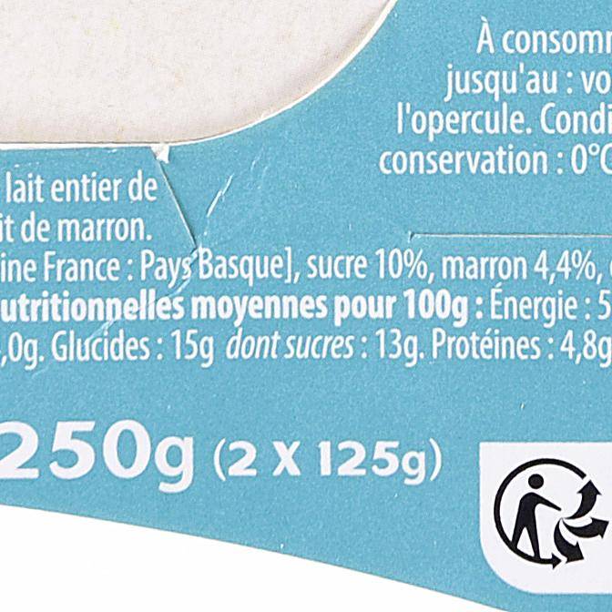 Le Yaourt  brassé au lait de brebis au marron - 2