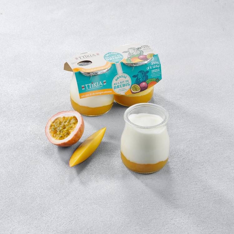 Le Yaourt brassé au lait de brebis, mangue passion