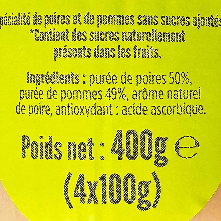 Les Compotes de pommes et poires sans sucre ajoutés - 3