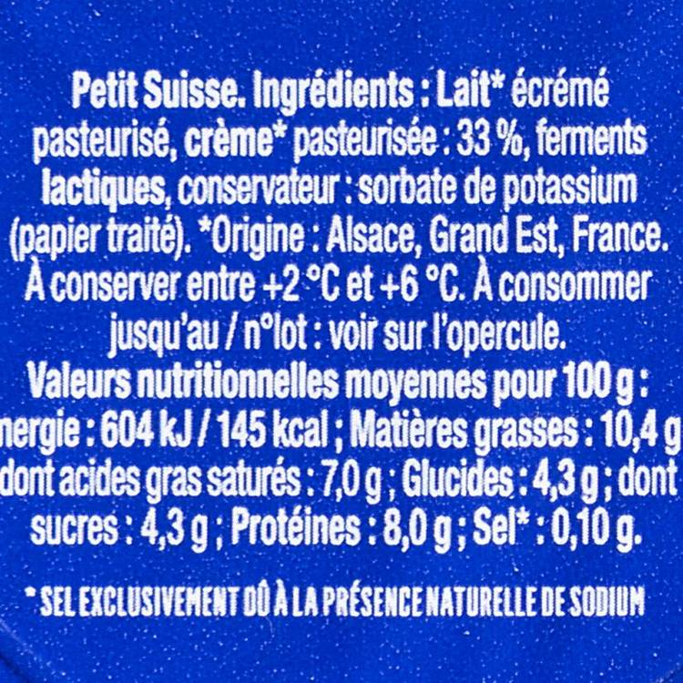Les Petits suisses nature d'alsace nature au lait - 3
