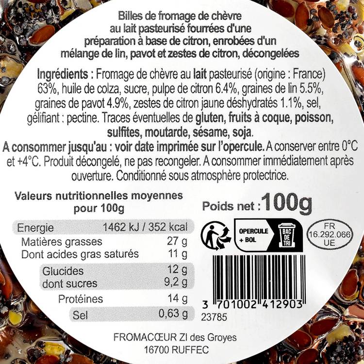 Les Billes de chèvre apéritives citron et pavot - 3