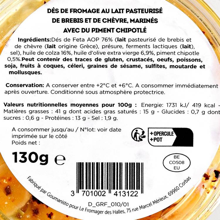 Les Dés de féta marinés au piment fumé - 2